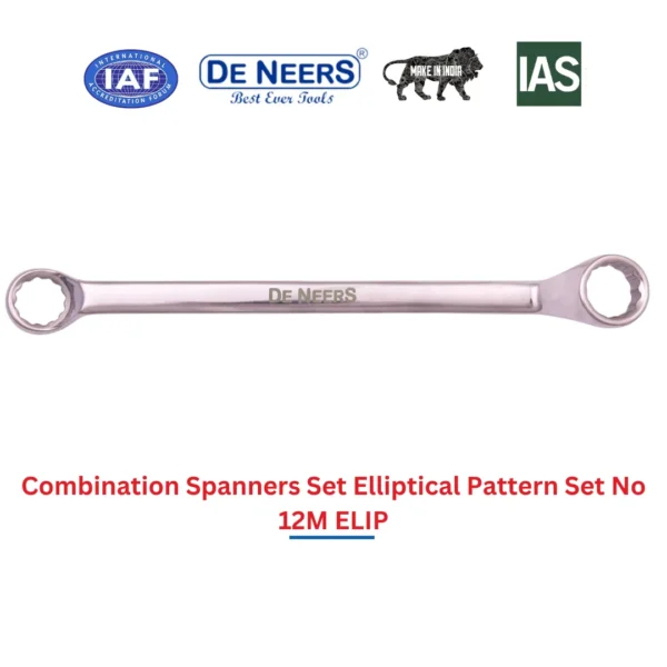 Combination Spanners Set Elliptical Pattern (Mirror Finish) Set No 12M ELIP De Neers (HSN 8204) - Image 3