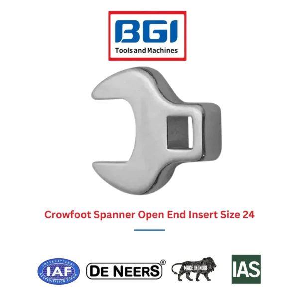 Crowfoot Spanner Open End Insert Size 24 De Neers (HSN 8204)