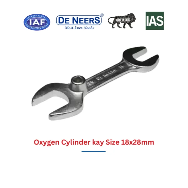 Oxygen Cylinder kay Size 18x28mm De Neers (HSN 8204) - Image 3