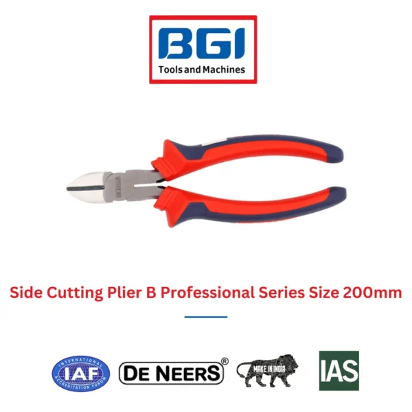 Side Cutting Plier B Professional Series Size 200mm De Neers (HSN 8203)