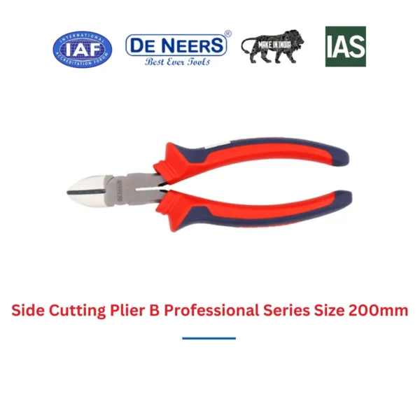 Side Cutting Plier B Professional Series Size 200mm De Neers (HSN 8203) - Image 3