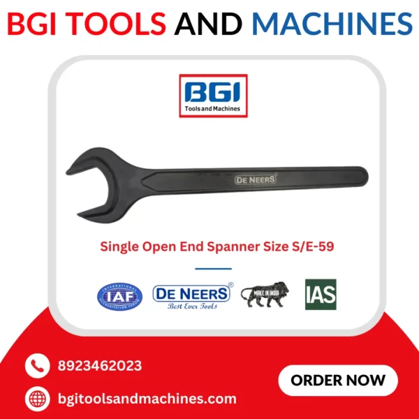 Single Open End Spanner Size S/E-59 De Neers (HSN 8204) - Image 2