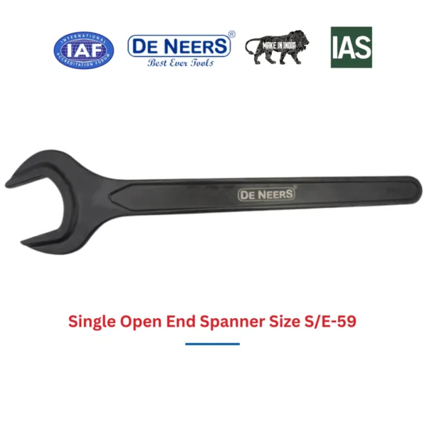 Single Open End Spanner Size S/E-59 De Neers (HSN 8204) - Image 3
