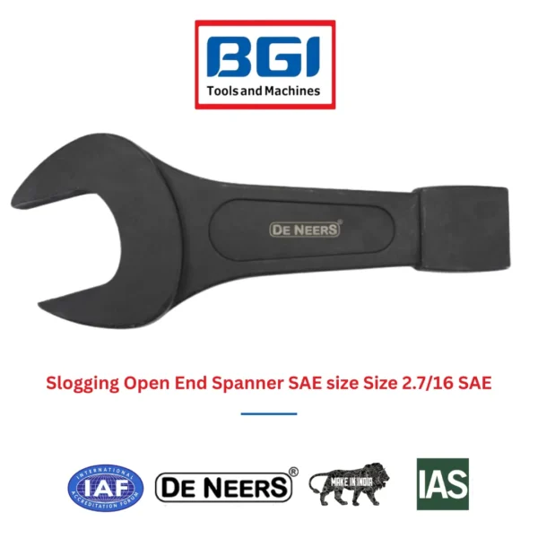 Slogging Open End Spanner SAE size Size 2.7/16 SAE De Neers (HSN 8204)
