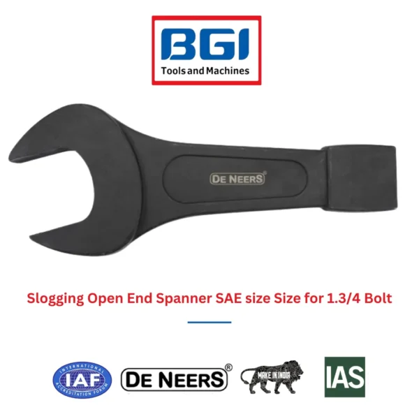 Slogging Open End Spanner SAE size Size for 1.3/4 Bolt De Neers (HSN 8204)