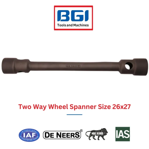 Two Way Wheel Spanner Size 26x27 De Neers (HSN 8204)