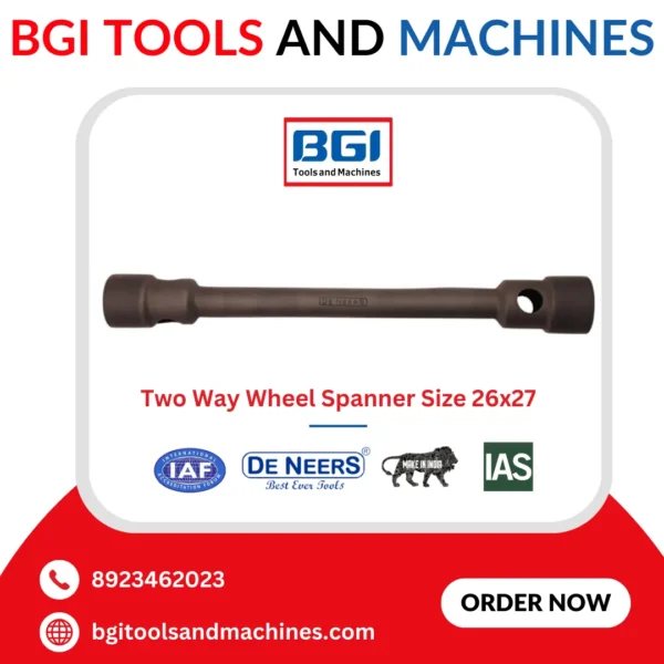Two Way Wheel Spanner Size 26x27 De Neers (HSN 8204) - Image 2