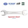 Double Open End Spanners (Polished Head) Size 16x17 Deneers - Image 3