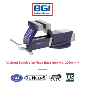 All steel bench vice fixed base item no. 100mm 4 (1)