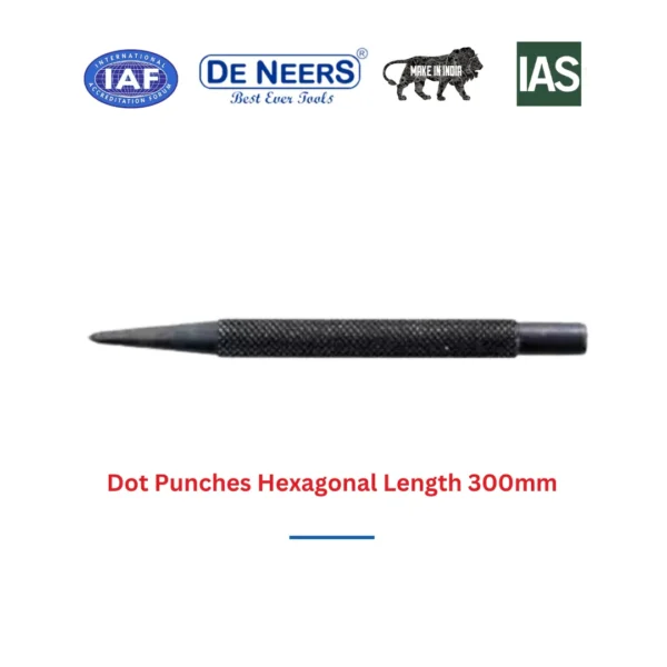 Dot Punches Hexagonal Length 300mm De Neers (HSN 8203) - Image 3