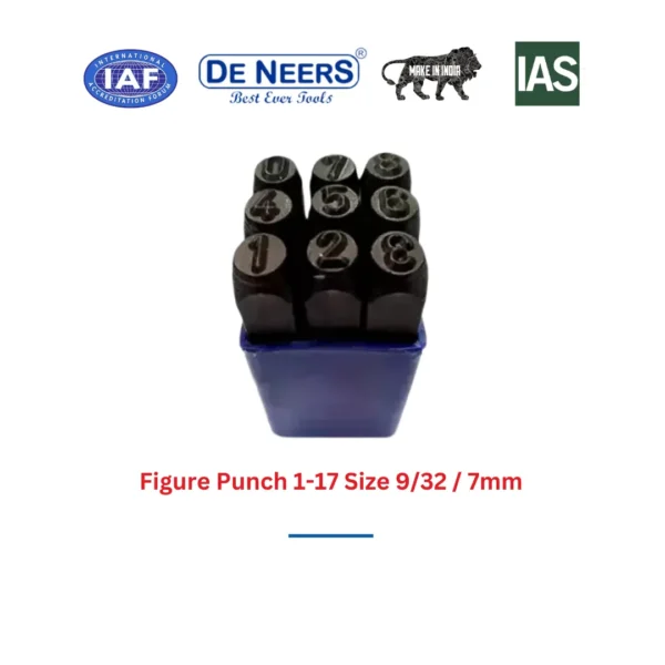 Figure Punch 1-17 Size 9/32 / 7mm De Neers (HSN 8203) - Image 3