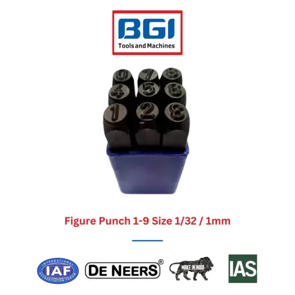 Figure Punch 1-9 Size 1/32 / 1mm De Neers (HSN 8203)