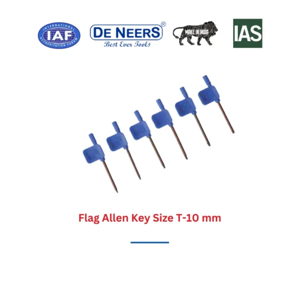 Flag Allen Key Size T-10 mm De Neers (HSN 8204) - Image 3