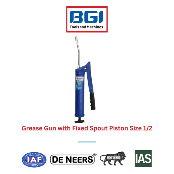 Grease Gun with Fixed Spout Piston Size 1/2 De Neers (HSN 8205)