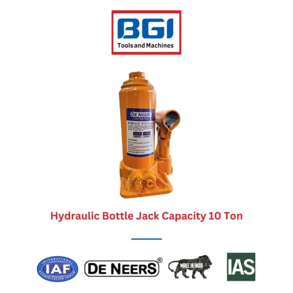 Hydraulic Bottle Jack Capacity 10 Ton De Neers (HSN 8204)