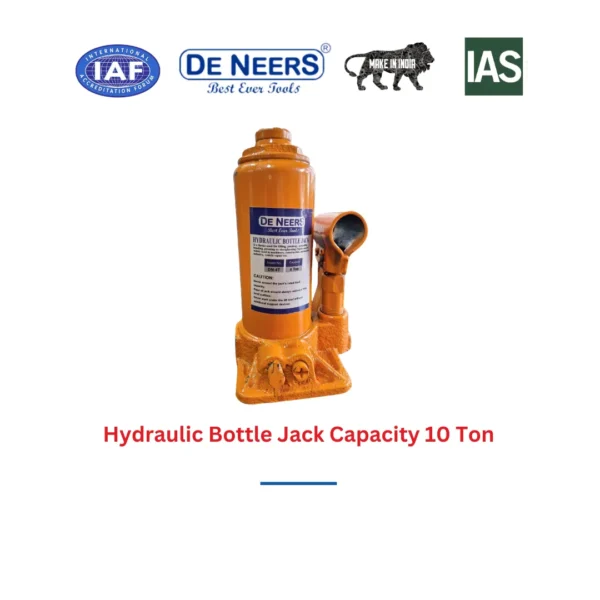 Hydraulic Bottle Jack Capacity 10 Ton De Neers (HSN 8204) - Image 3