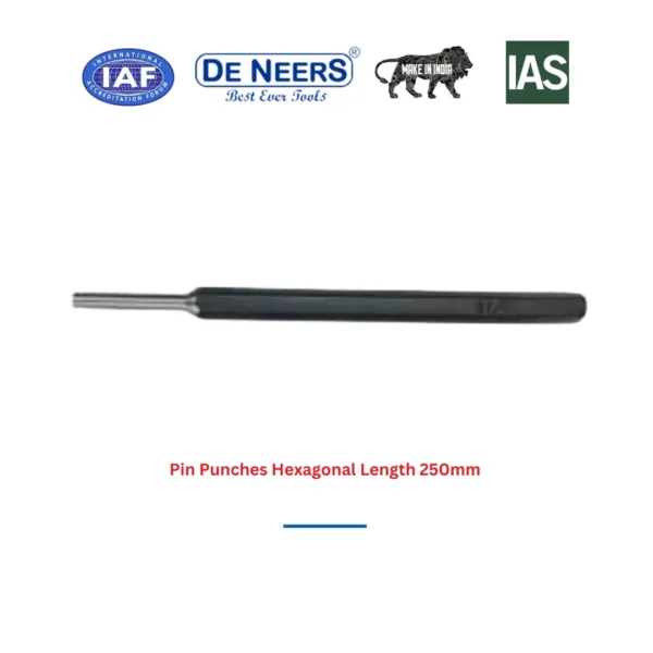 Pin Punches Hexagonal Length 250mm De Neers (HSN 8203) - Image 3