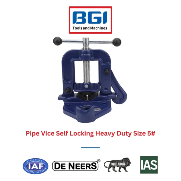 Pipe Vice Self Locking Heavy Duty Size 5# De Neers (HSN 8205)