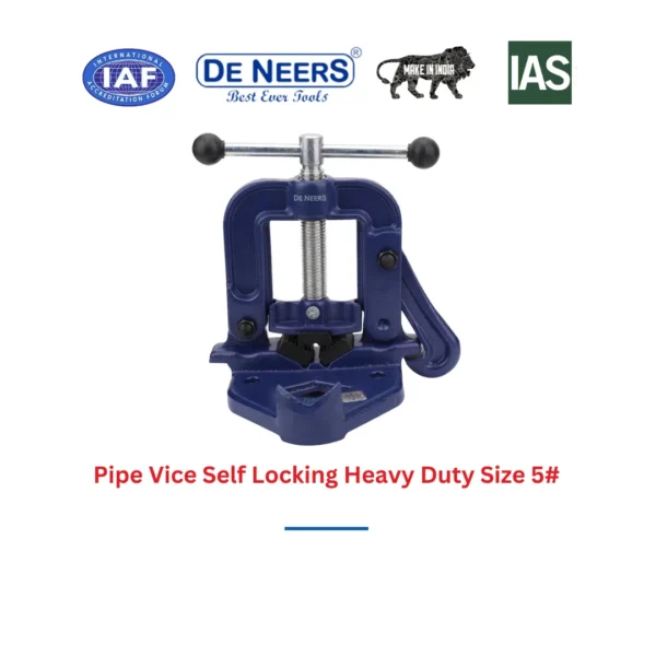 Pipe Vice Self Locking Heavy Duty Size 5# De Neers (HSN 8205) - Image 3