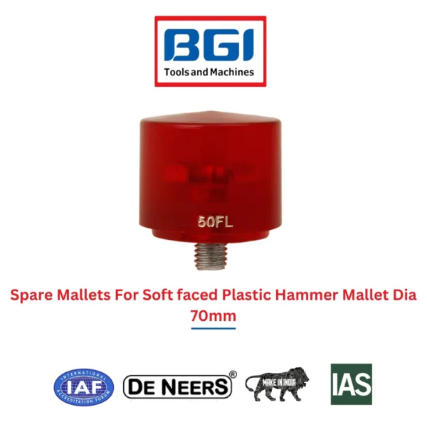 Spare Mallets For Soft faced Plastic Hammer Mallet Dia 70mm De Neers (HSN 8205)