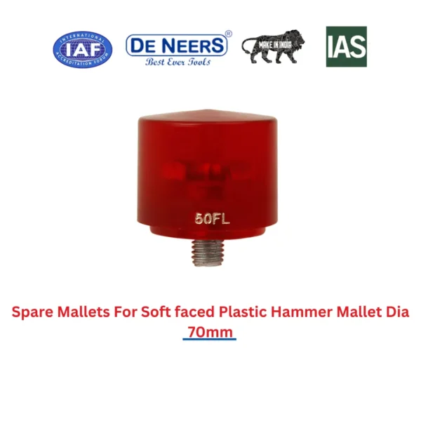 Spare Mallets For Soft faced Plastic Hammer Mallet Dia 70mm De Neers (HSN 8205) - Image 3