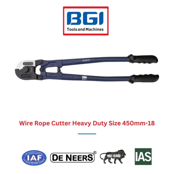 Wire Rope Cutter Heavy Duty Size 450mm-18 De Neers (HSN 8203)