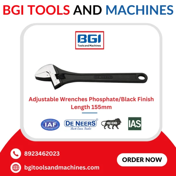 Adjustable Wrenches Phosphate Black Finish Length 155mm 2.webp