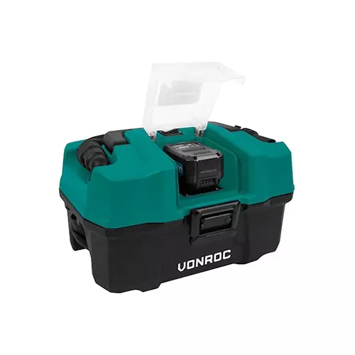 VONROC 20 V 2.0 Ah Compact Box Vacuum Cleaner 15 L Capacity, S3_VC508DC - Image 3